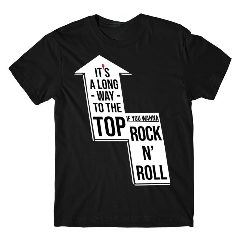 Its A Long Way To The Top Retro Rock Graphic Casual Unisex T-Shirt